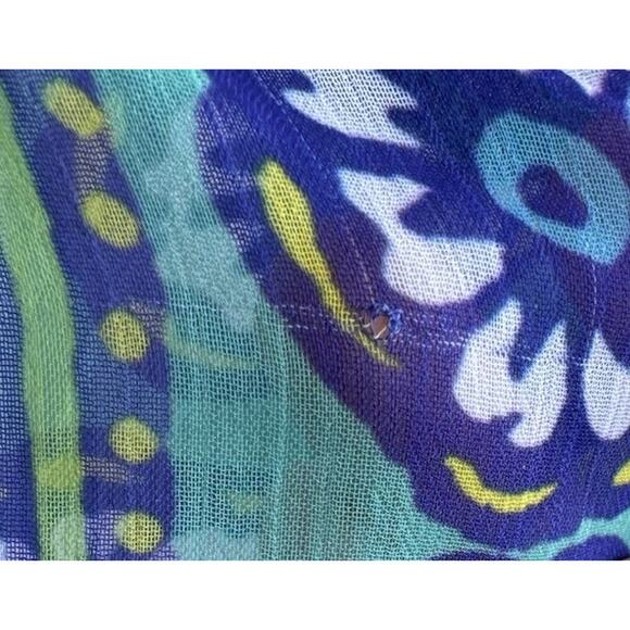 Bleu Rod Beattie Women’s Small Multi Color Swim Cover Up Sheer Tassel Vacation - Picture 10 of 11